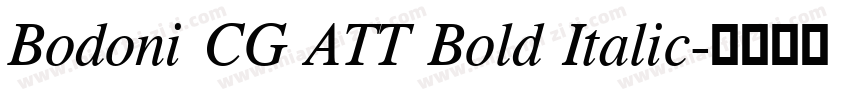 Bodoni CG ATT Bold Italic字体转换